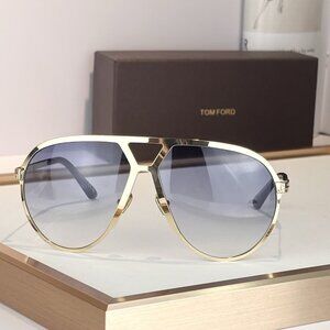 Tom Ford Gold Frame Aviator Sunglasses